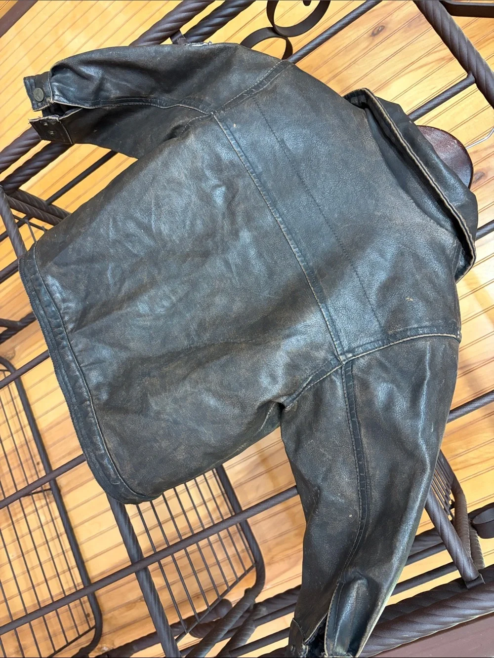 Hawke & Co Toddler Adventure Legends Faux Leather Sherpa Bomber Jacket 4T. *FLAW